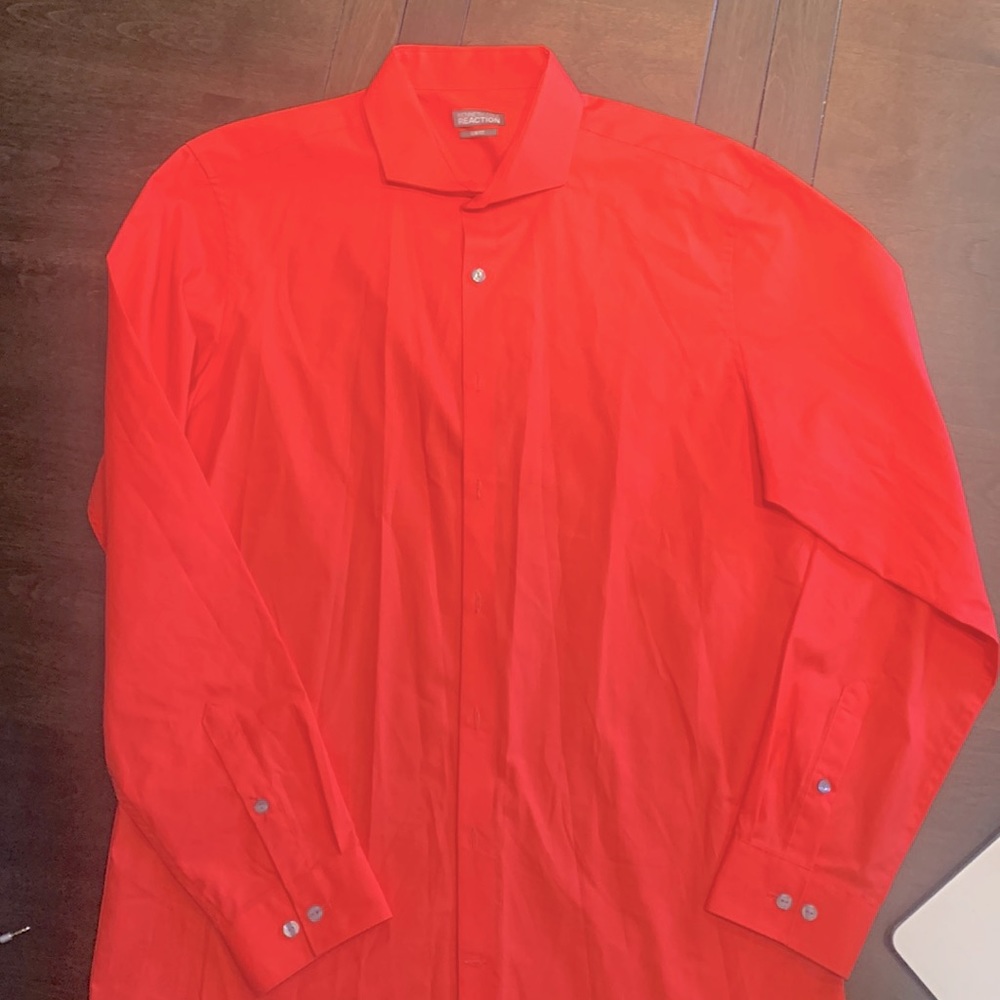 Kenneth Cole Reaction Slim Fit Coral Oxford 16 34-35